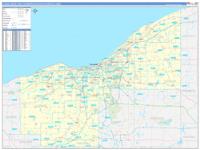 Cleveland Elyria Metro Area Wall Map